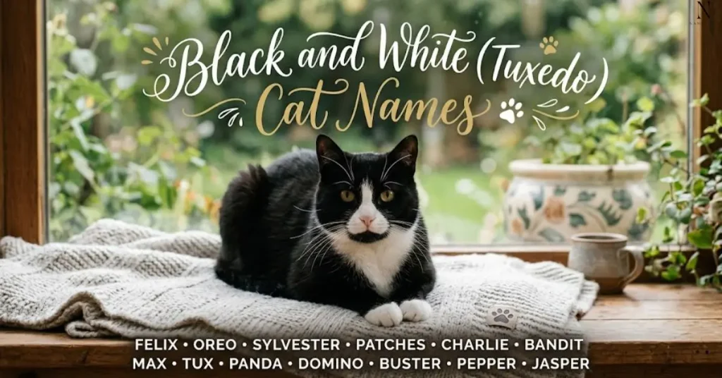 black-and-white-tuxedo-cat-names Black and White (Tuxedo) Cat Names