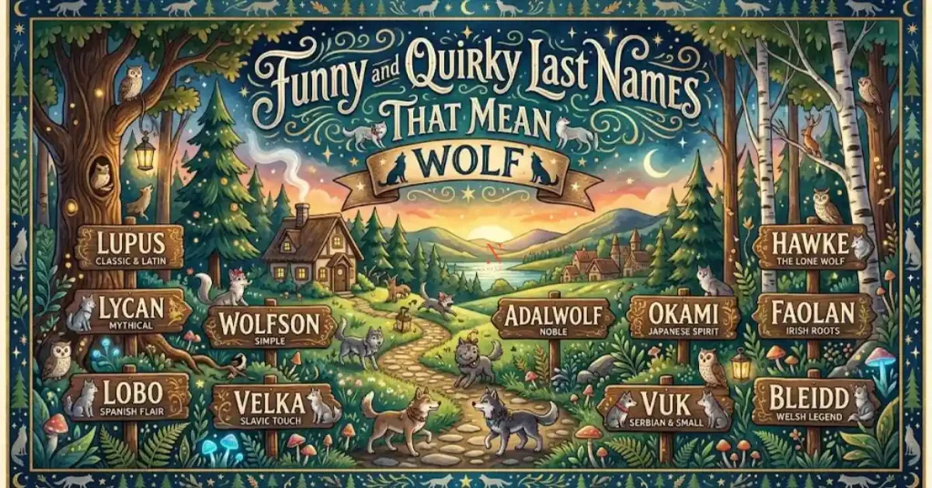 Funny and Quirky Last Names That Mean Wolf