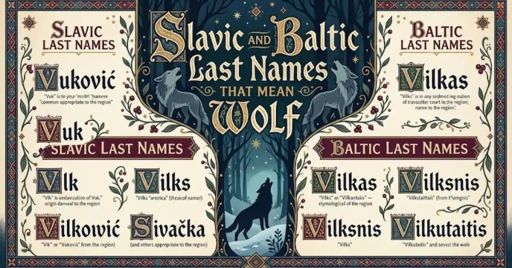 Slavic and Baltic Last Names That Mean Wolf